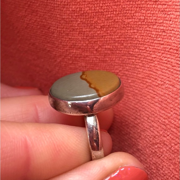 Oval Picture Jasper Sterling Silver Ring size 6.75 - Picture 6 of 9